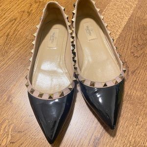 Valentino Patent Rockstud Ballet Flats